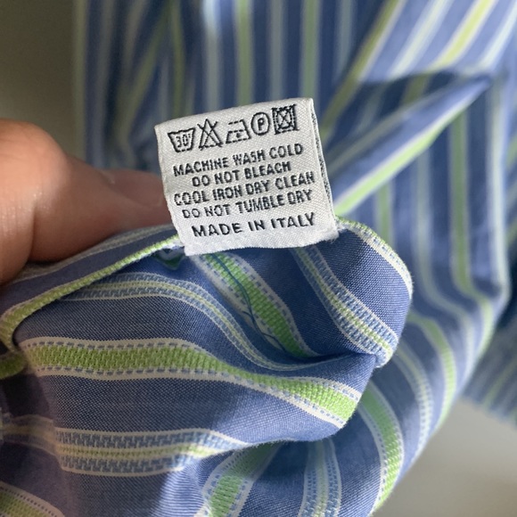 Men’s Size (L) Made In Italy Canali Button Up Dress Shirt - Picture 5 of 5